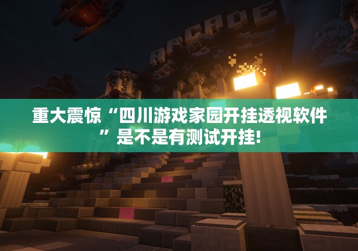 重大震惊“四川游戏家园开挂透视软件”是不是有测试开挂!