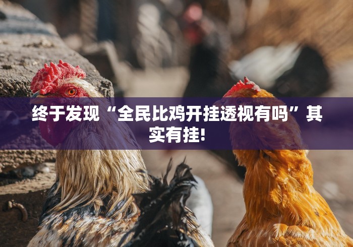 终于发现“全民比鸡开挂透视有吗”其实有挂!