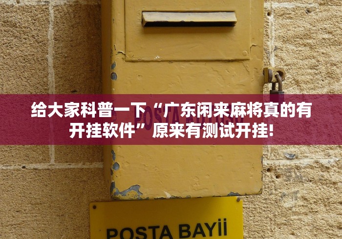 给大家科普一下“广东闲来麻将真的有开挂软件”原来有测试开挂!