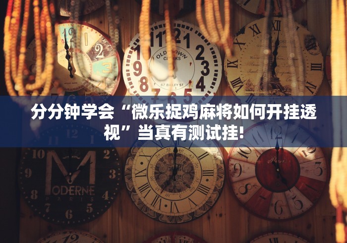 分分钟学会“微乐捉鸡麻将如何开挂透视”当真有测试挂! 分分钟学会“微乐捉鸡麻将如何开挂透视”当真有测试挂!