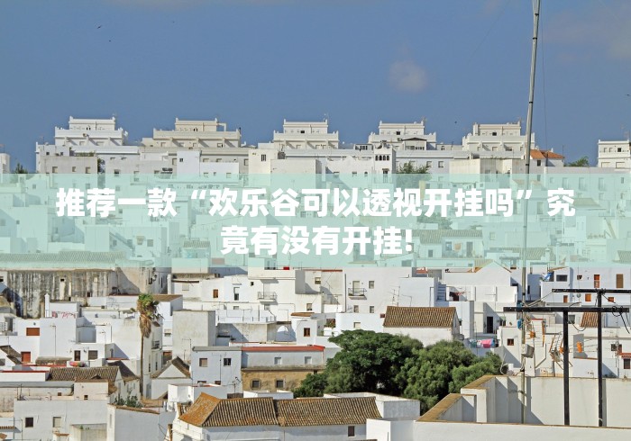 推荐一款“欢乐谷可以透视开挂吗”究竟有没有开挂!