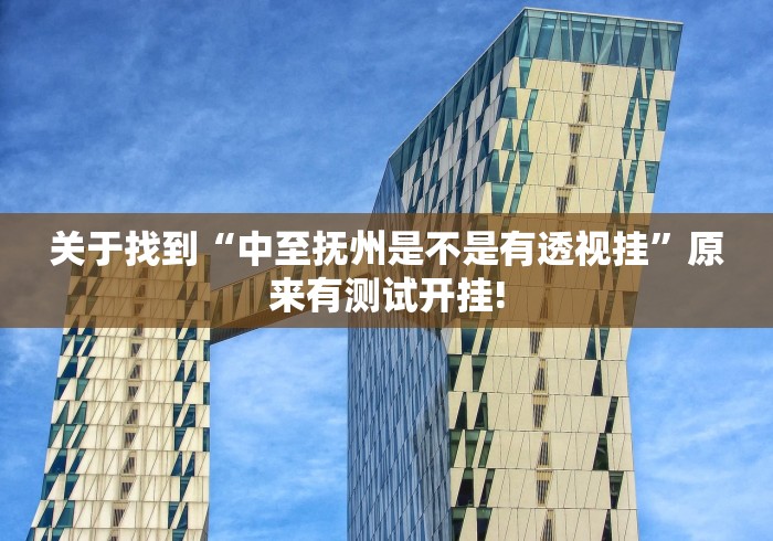 关于找到“中至抚州是不是有透视挂”原来有测试开挂!