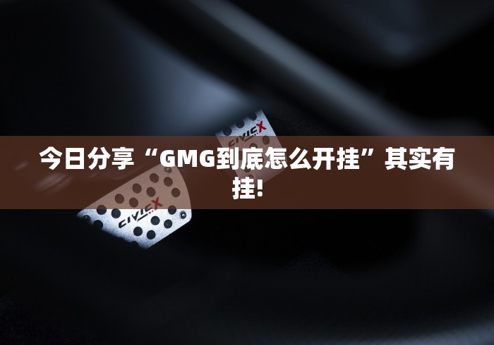 今日分享“GMG到底怎么开挂”其实有挂!
