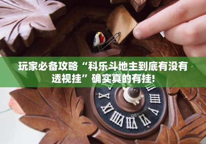 玩家必备攻略“科乐斗地主到底有没有透视挂”确实真的有挂!