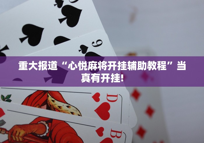 重大报道“心悦麻将开挂辅助教程”当真有开挂!