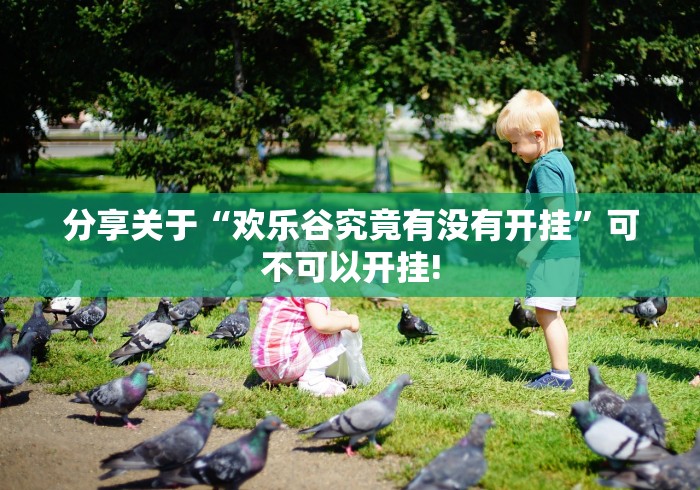 分享关于“欢乐谷究竟有没有开挂”可不可以开挂!